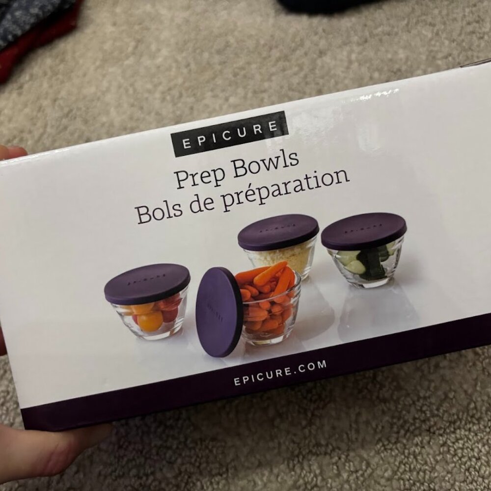 Epicure 1 cup Prep Bowls- Brand New